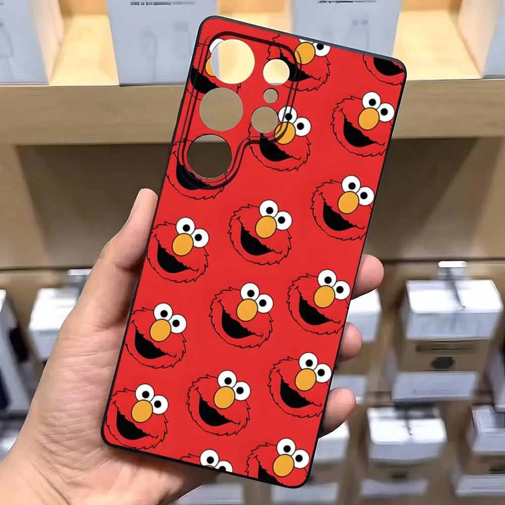 S-Sesame Streetsการ์ตูนสําหรับSamsung A16 A26 A36 A56 A15 A25 A35 A55 A34 A24 A54 A23 a53Black Soft Shell