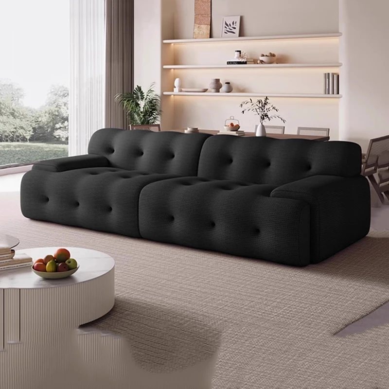 

Black Unique Living Room Sofas Large Cozy Lounge European Nordic Modern Sofa Luxury European Natural Divano Salon Furniture