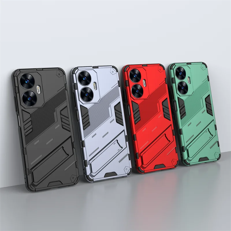 For Realme C55 Case Protective Phone Holder Case For Realme C55 Cover Invisible Bracket TPU Armor Realme C55 Case