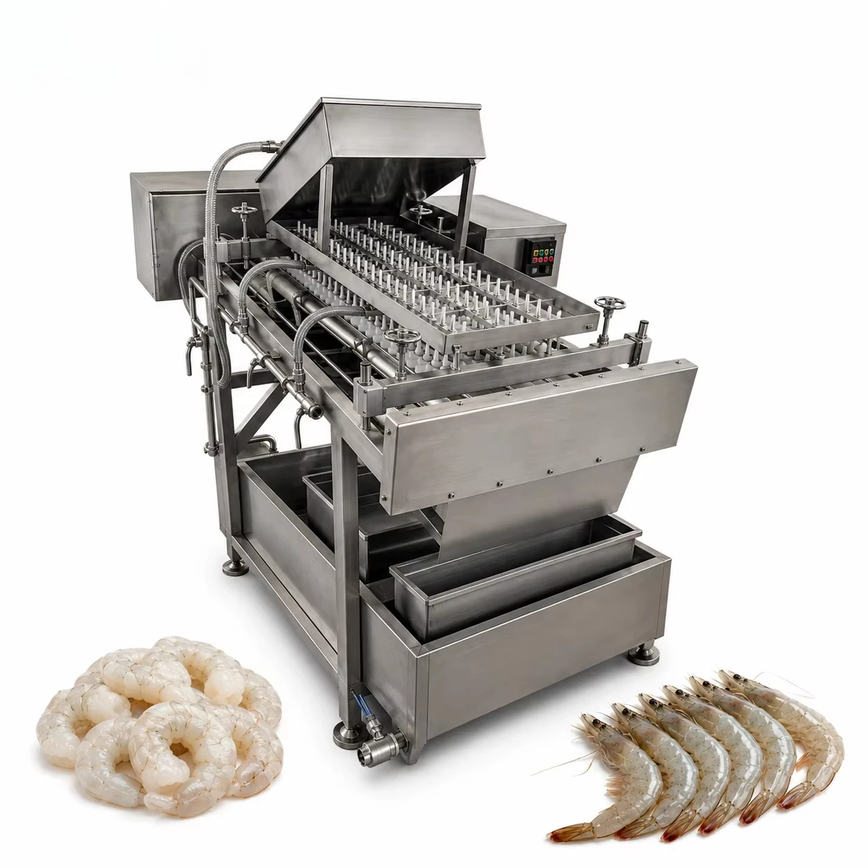 Automatic Shrimp Peeling Machine Industrial Prawn Shell Removing Equipment for Fresh Shrimp Seafood Processing Plant