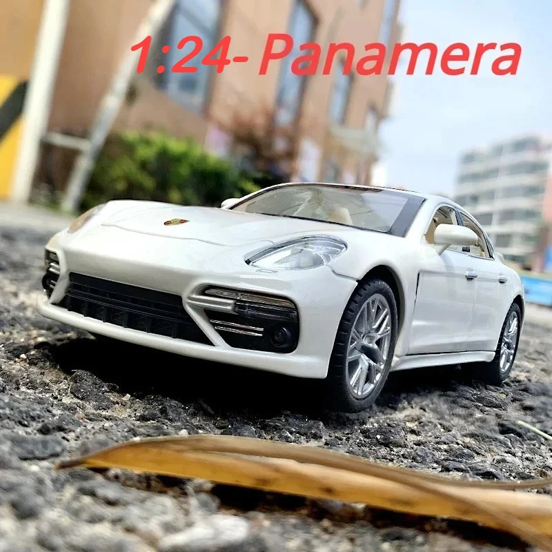 1:24 Panamera Alloy Model Car Simulation Sound And Light Pull Back Children's Diecast Toy Car With 6 Door Can Opend
