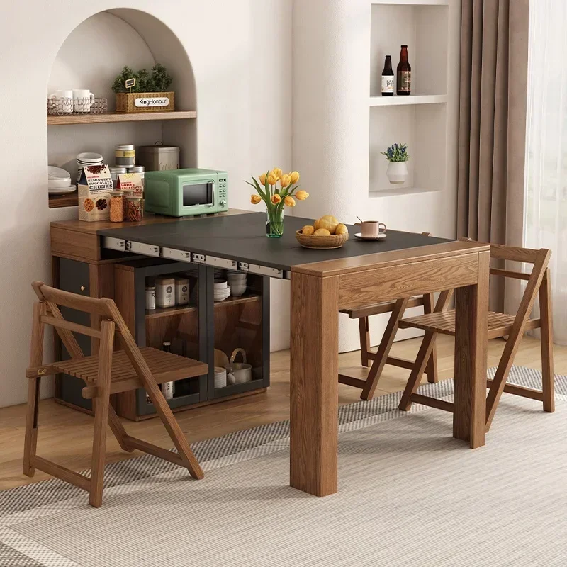 Modern Dinning Tables Multi-functional Extendable Tables Folding Wood Dining Table