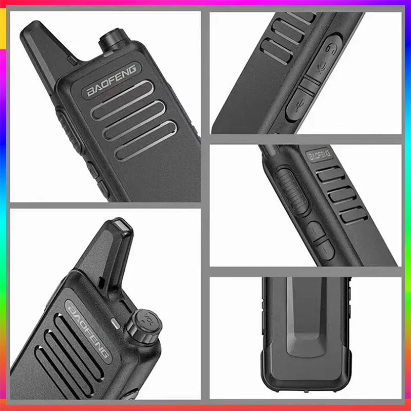 Baofeng BF-T20 2 pezzi Mini Walkie Talkie portatile Radio bidirezionale ricarica USB VOX per BF-C9 BF-888S KD-C1 per la caccia alla stazione dell'hotel