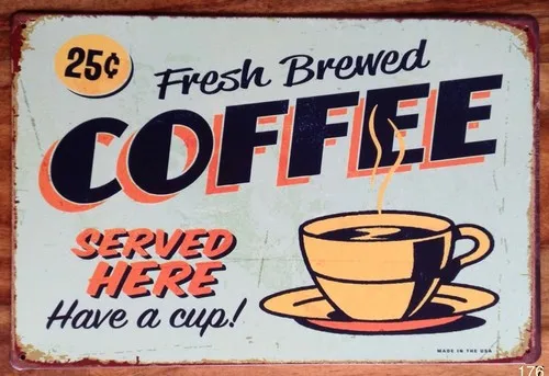 Vintage Look Metal Plaque Sign 