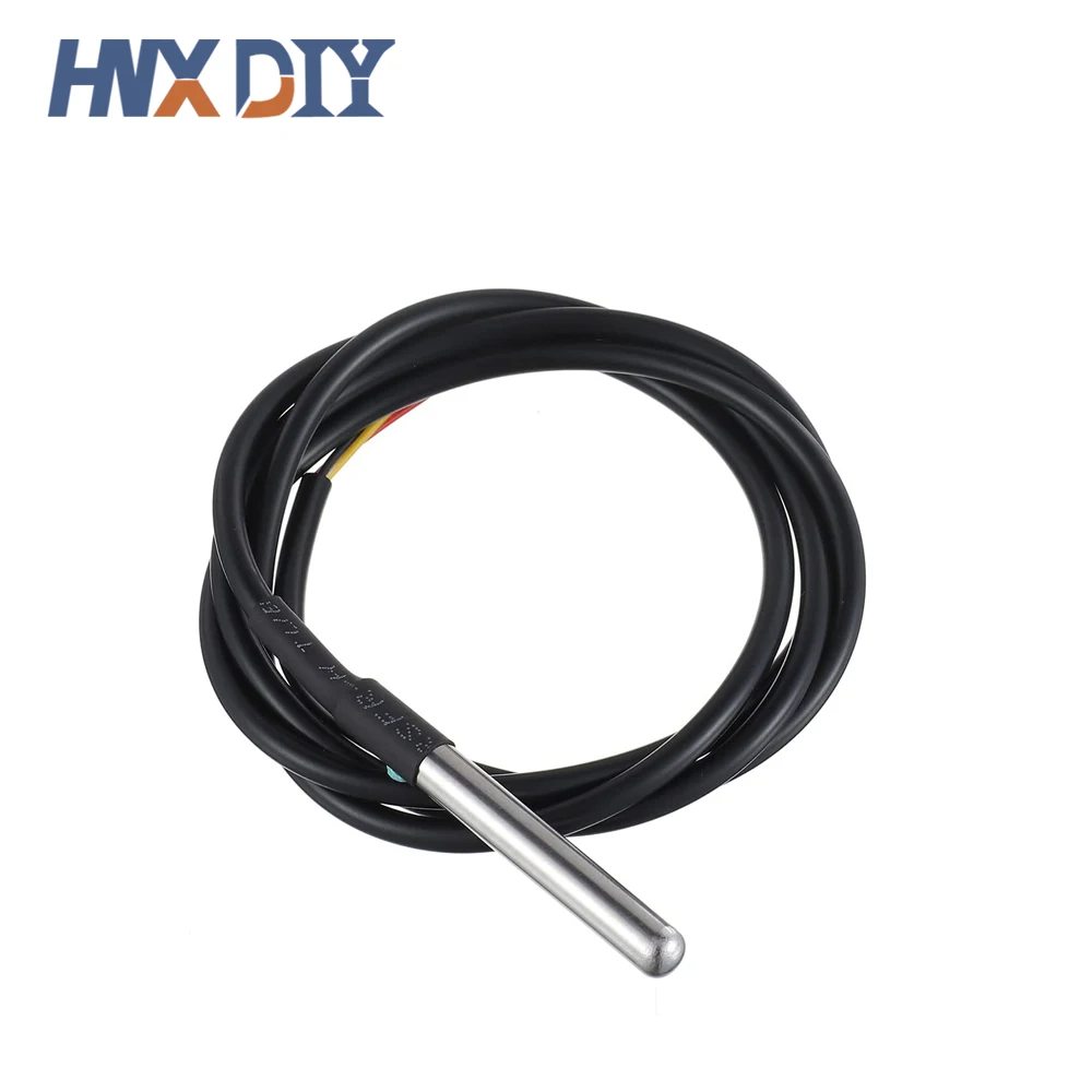 DS18B20 Temperature Sensor Module Kit Waterproof 100CM Digital Sensor Cable Stainless Steel Probe Terminal Adapter For Arduino