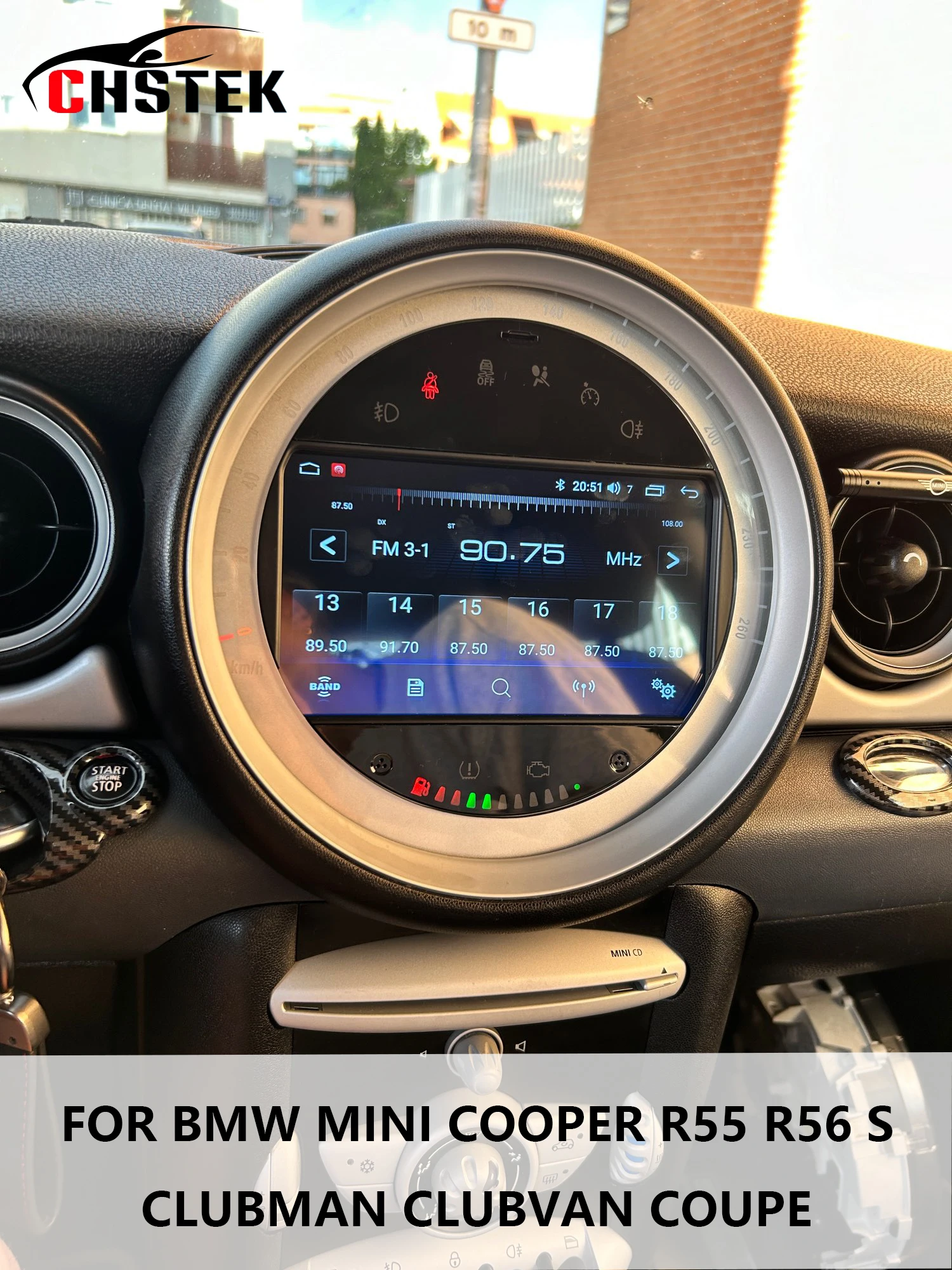 

CHSTEK Car Radio Bluetooth Wireless Carplay For BMW Mini Cooper S Clubman Cabrio Coupe Clubvan R55 R56 R57 R58 R59 Android WIFI