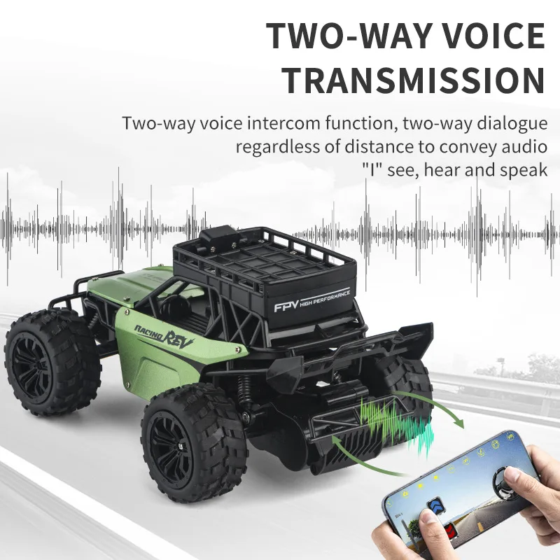 4K Camera Two-Way Voice WIFI FPV RC Car 2.4Ghz APP Control Shock Absorber High Speed Remote Control Car With 4K HD Camera Truck