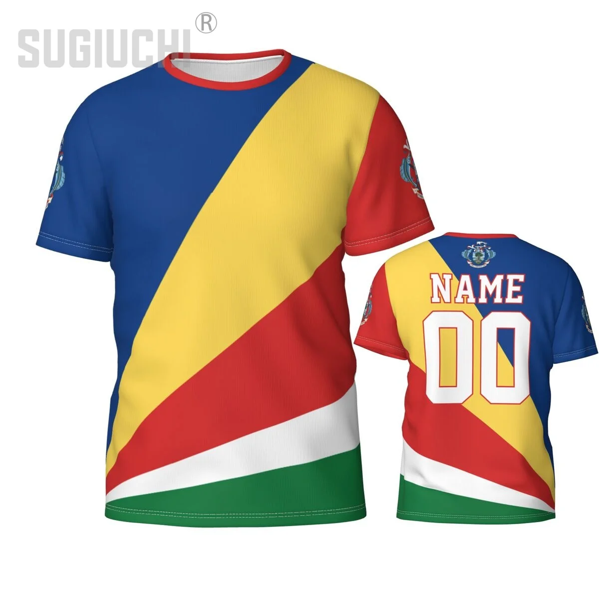 Custom Name Number Seychelles Flag Emblem 3D T-shirts For Men Women Tees team Clothes Soccer Football Fans Gift T shirt