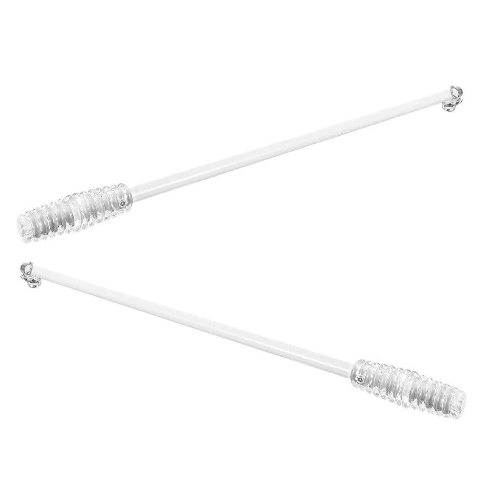 2Pcs Aluminum Alloy Window Curtain Hand Pull Rod Manual Drapery Wand for Grommet Curtains Portable Easy Install