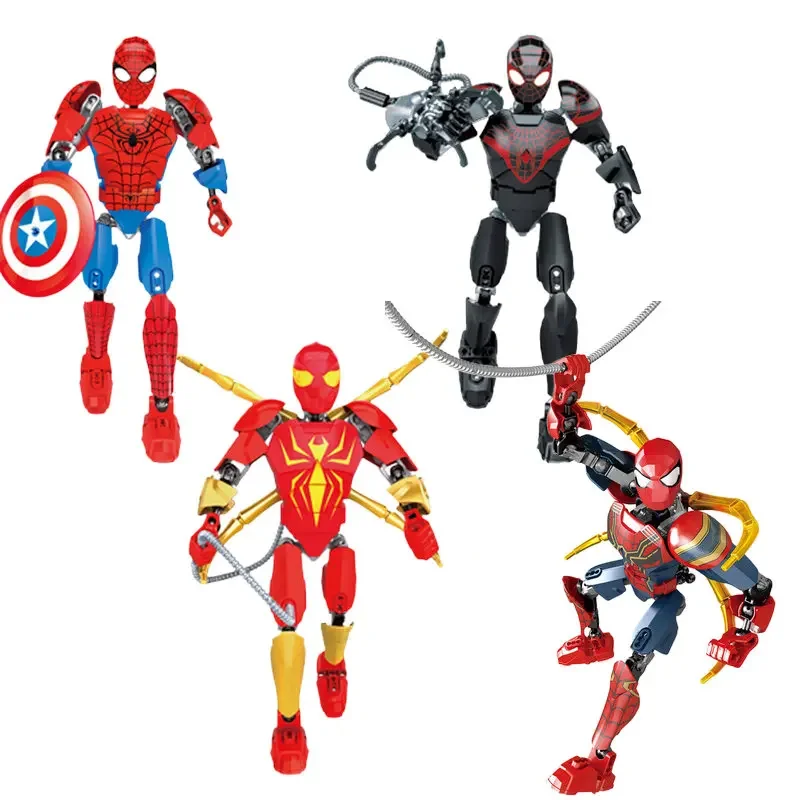 Blocos de Construção Herói de Ferro para Crianças, Grandes Figuras de Montagem, Action Toys, Tijolos, Bloco de Construção Compatível com Coleção Lego