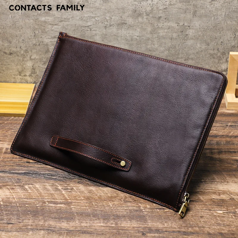 14-Inch MacBookPro Leather Notebook Computer Protective Cover with Hand Strap Zipper Inner Case Bag