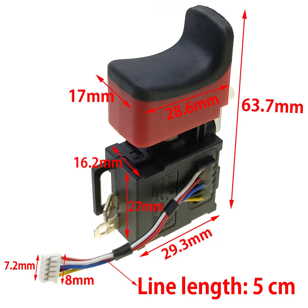DC7.2-24V 20/25A Electric Drill Switch FA021A-69 Switch 5Wire Electric Wrench Press Switch Forward Reverse Speed Control Switch