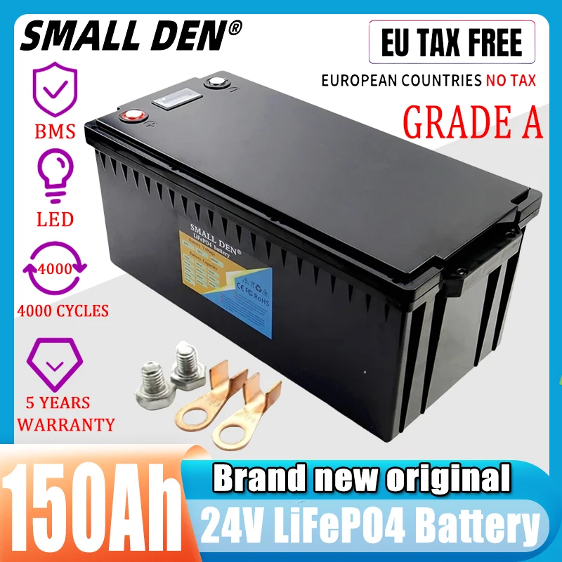 Grade A  24V 150Ah lifepo4 Akku 2400w Hoch leistung für Elektro boot Gabelstapler RU ups Golf wagen Wechsel richter Solar licht