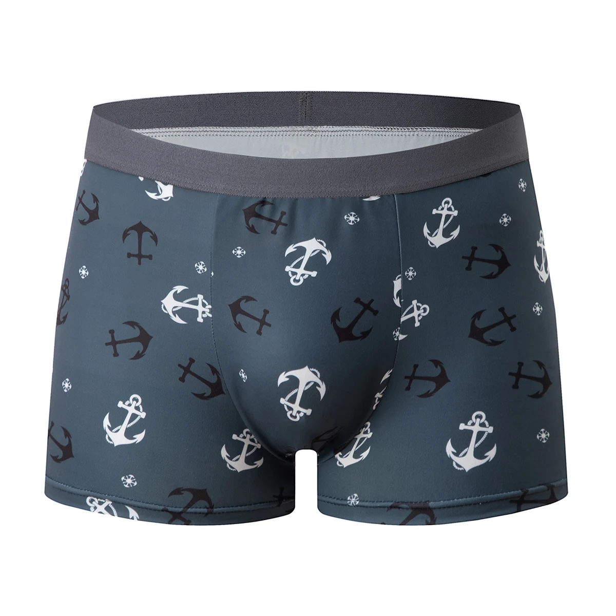 4-teiliges Set bedruckter Unterwäsche für Männer und Jugendliche, bequeme flache Boxershorts mit elastischem Bund, mehrfarbige Freizeitshorts – Detail 18