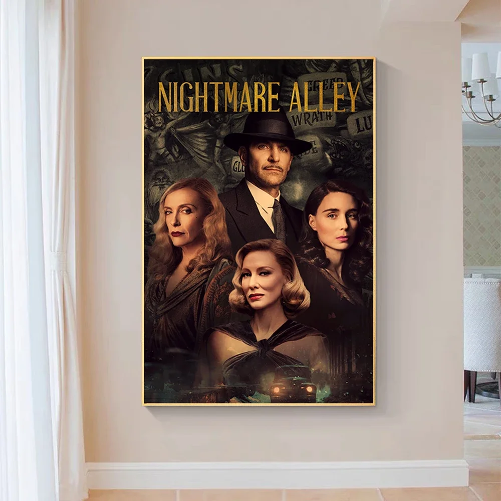 12 Classic Popular Nightmare Alley Fall Movie Art Silk Cloth Wall Print Poster Home Deco Modern Style Festival Gift