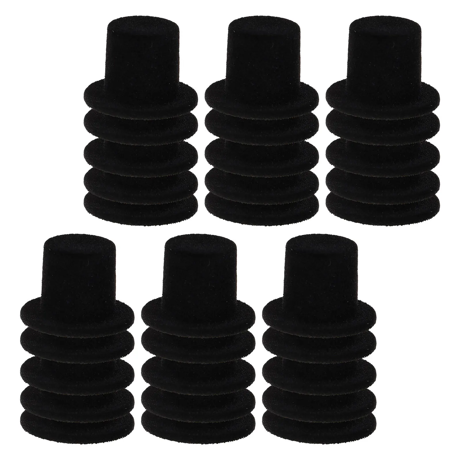 

40Pcs Tiny Clown Hats Mini Top Hat Formal Hats for DIY Crafts Hair Accessories Halloween Christmas Snowman Decor
