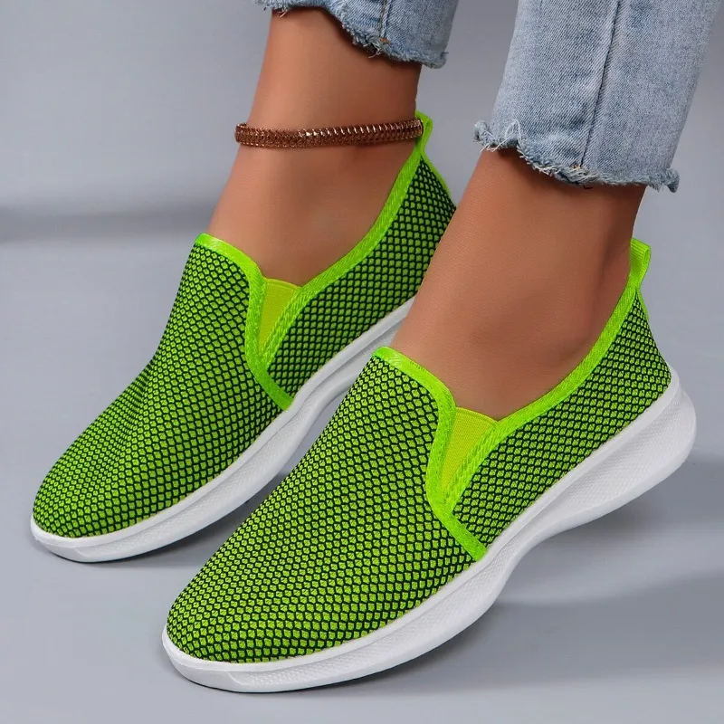 Women Casual Shoes Fashion Breathable Walking Mesh Flat Sneakers female 2024 summer new Vulcanized Shoes Female Footwear