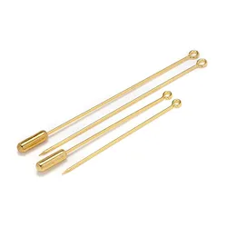 20Pcs 50/70mm Metal  Safety Long Lapel Brooch Pins With Cap Stopper For DIY Jewelry Making Accessories Supplies Craft Materials