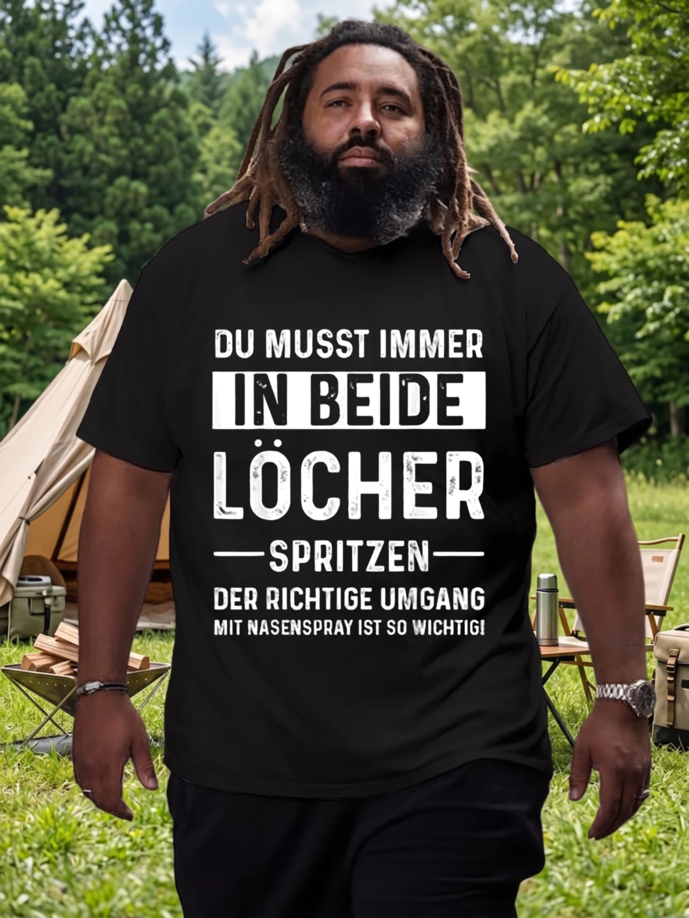 1 Stück 100% Baumwolle Unisex T-Shirt mit Aufdruck „Du musst immer in beide Löcher spritzen, die richtige Handhabung von Nasenspray ist so wichtig“ O-Ausschnitt Kurzarm T-Shirt Bedruckt Übergröße
