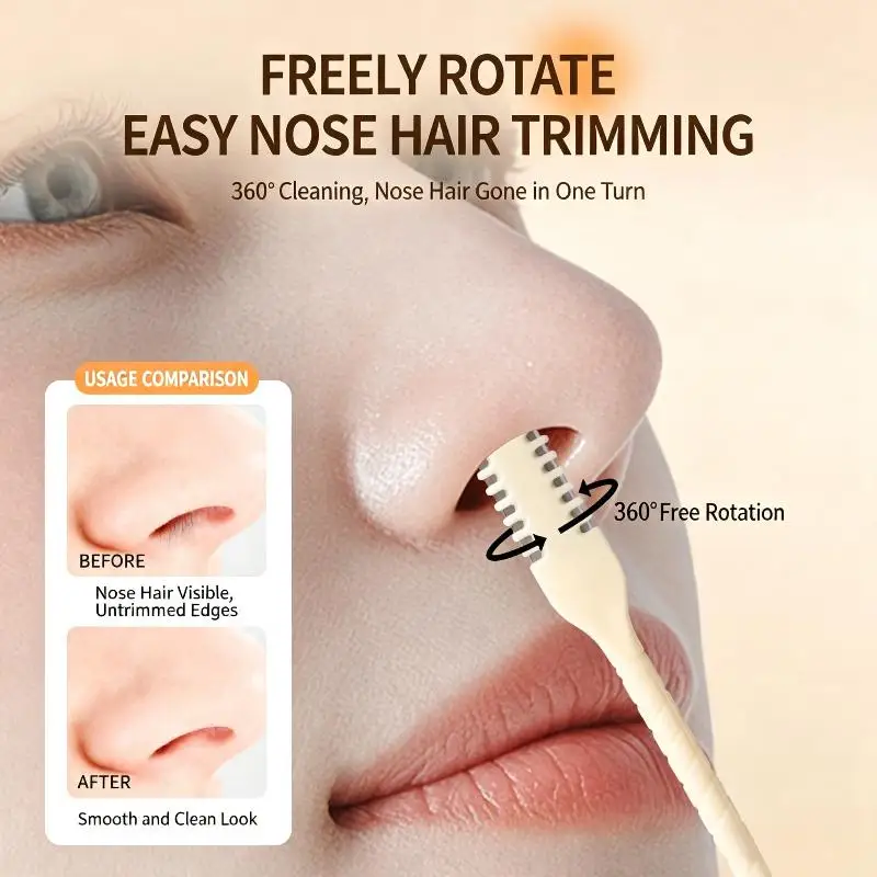 {+} 3/5/10Pcs Nose Hair Remover 360 Rotating Nasal Clippers Nose Hair Trimmer for Women Men Manual Nose Hair Trimme