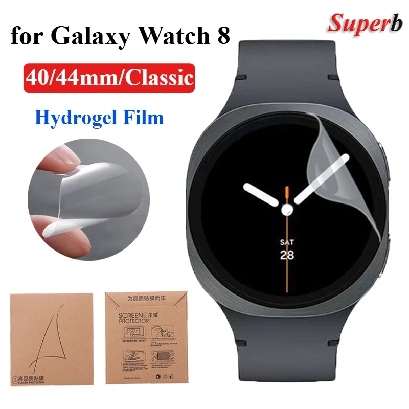 Hydrogel Film for Samsung Galaxy Watch 8 40/44mm Soft TPU Anti-scratch Screen Protectors for Samsung Watch 8 Classic 46mm
