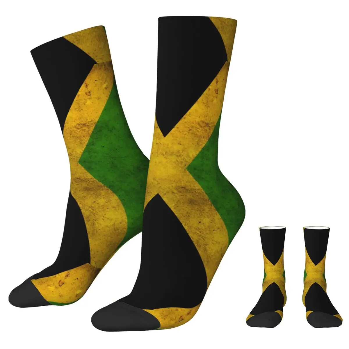 

Jamaican Flag Socks Casual Stockings Men Quality Outdoor Sports Socks Autumn Design Non Slip Socks