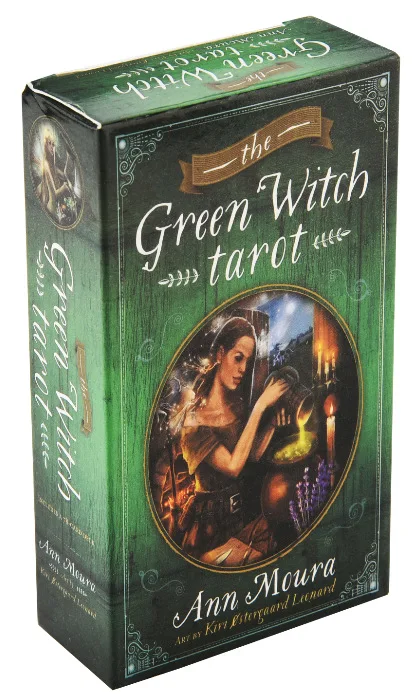 

new Tarot deck oracles cards mysterious divination green witch tarot cards for women girls cards game board game