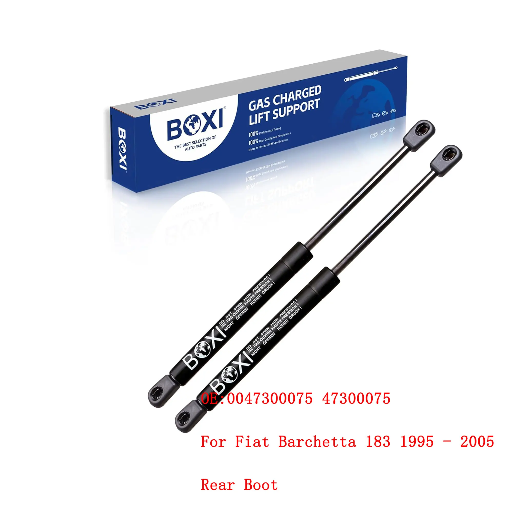 BOXI 2Pcs Rear Boot Gas Struts OE 0047300075 47300075 Prop For Fiat Barchetta 183 1995 - 2005 Convertible Trunk Lift Supports