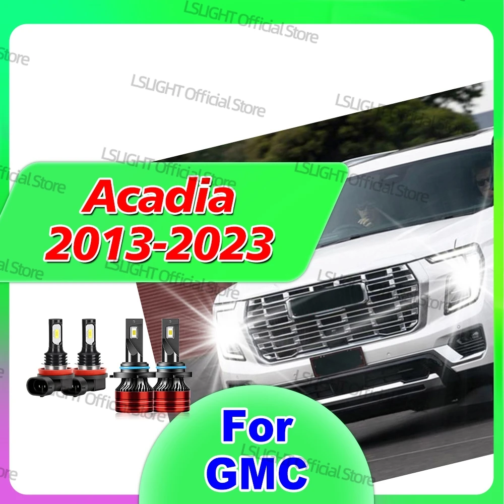 

2/4x LED Headlight 28000LM HeadLamps 6000K Fog Bulbs 12V For GMC Acadia 2013-2023 2014 2015 2016 2017 2018 2019 2020 Accessories