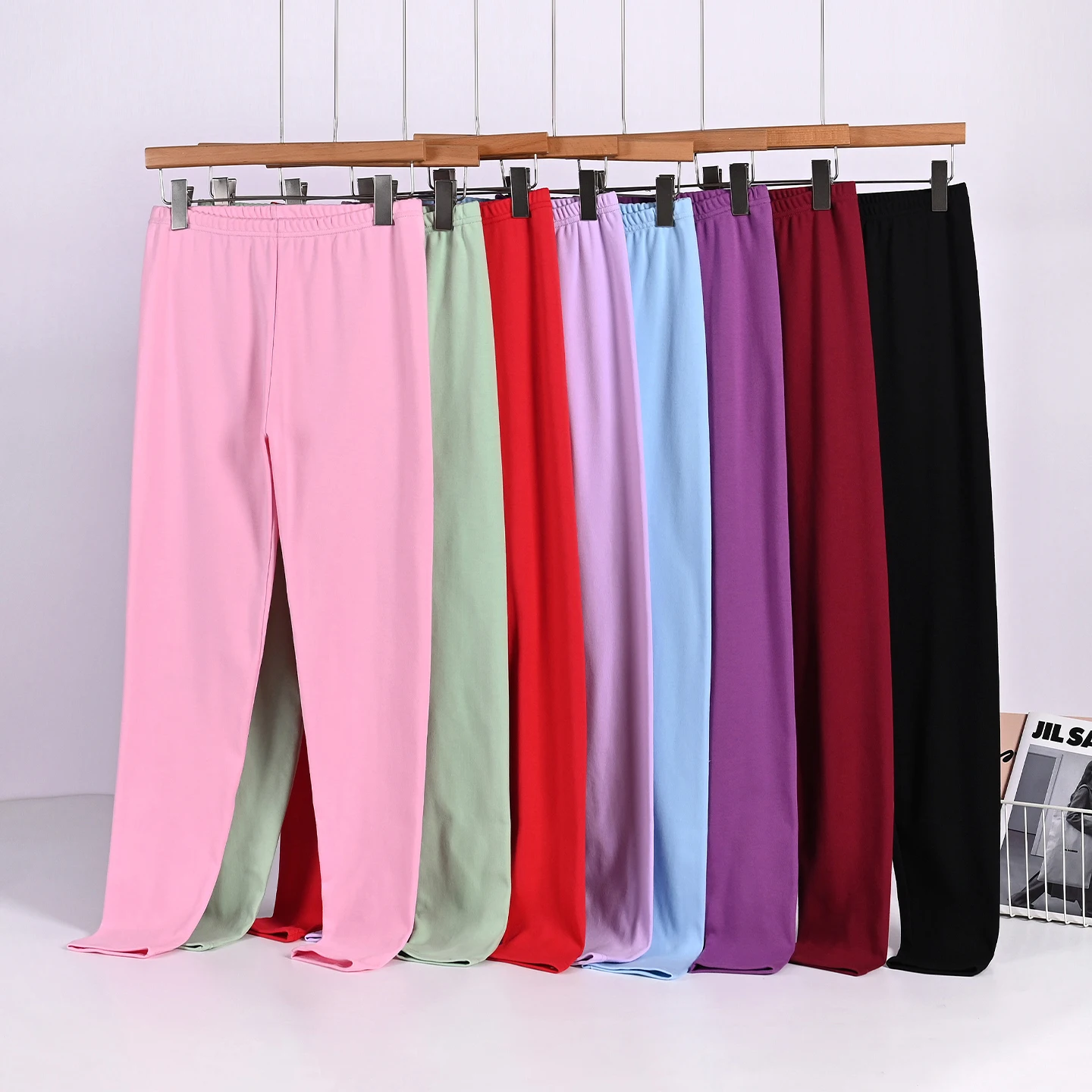 High Waist Pure Cotton Women's Base Layer Pants Autumn Winter Warm Slimming Thermal Trousers plus Size  Color Long Pants