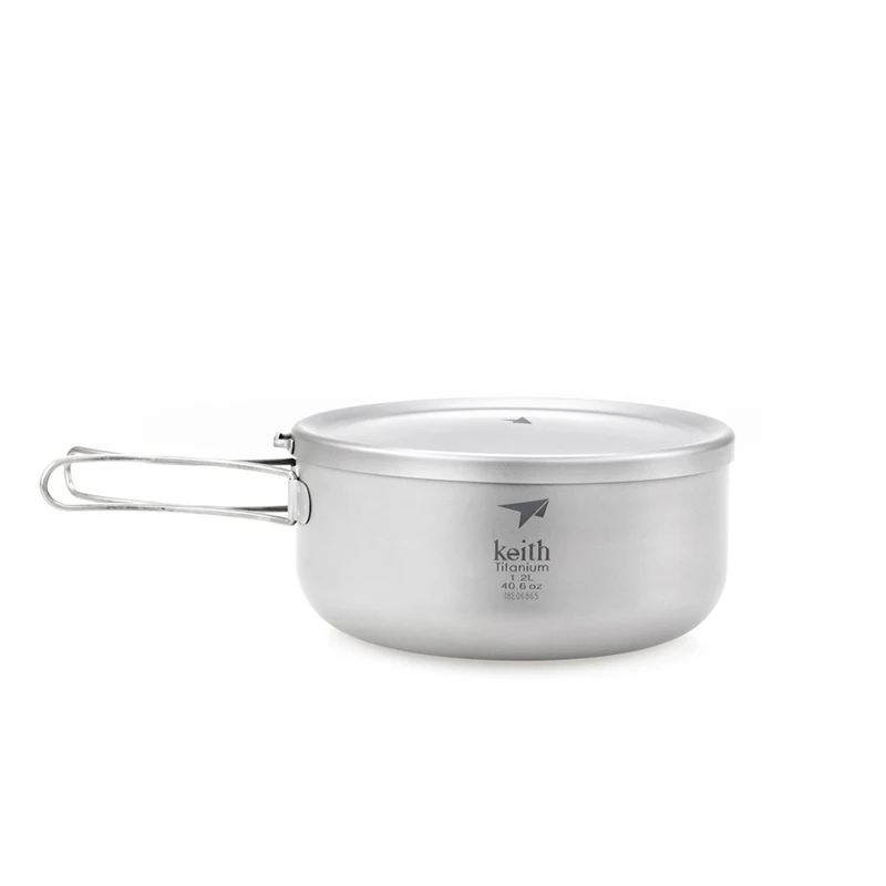 Imagem -02 - Keith-titanium Camping Louça Lunch Box Louça de Viagem ao ar Livre Food Dinner Pail Breafast Piquenique 1.2l