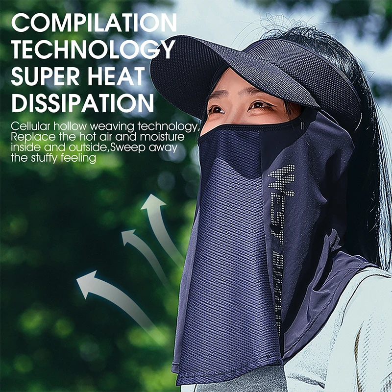 WEST BIKING Summer Cycling Cap Anti-UV Full Face Cover Breathable Sport MTB Bike Motorcycle Balaclava Sun Hat Cooling Sport Gear