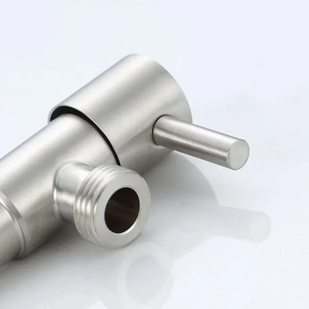 

304 Stainless Steel Faucet Triangle Valve Angle Inlet Water Water Stop Valve Switch Kitchen Faucet Triangle Valve Tool Accessory