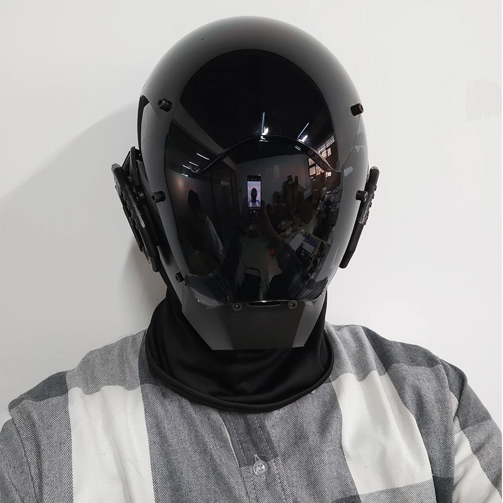 Personalized Black Cyberpunk Mask Cosplay Mechanical Sci-fi Gear Cyberpunk Helmet Mechanical