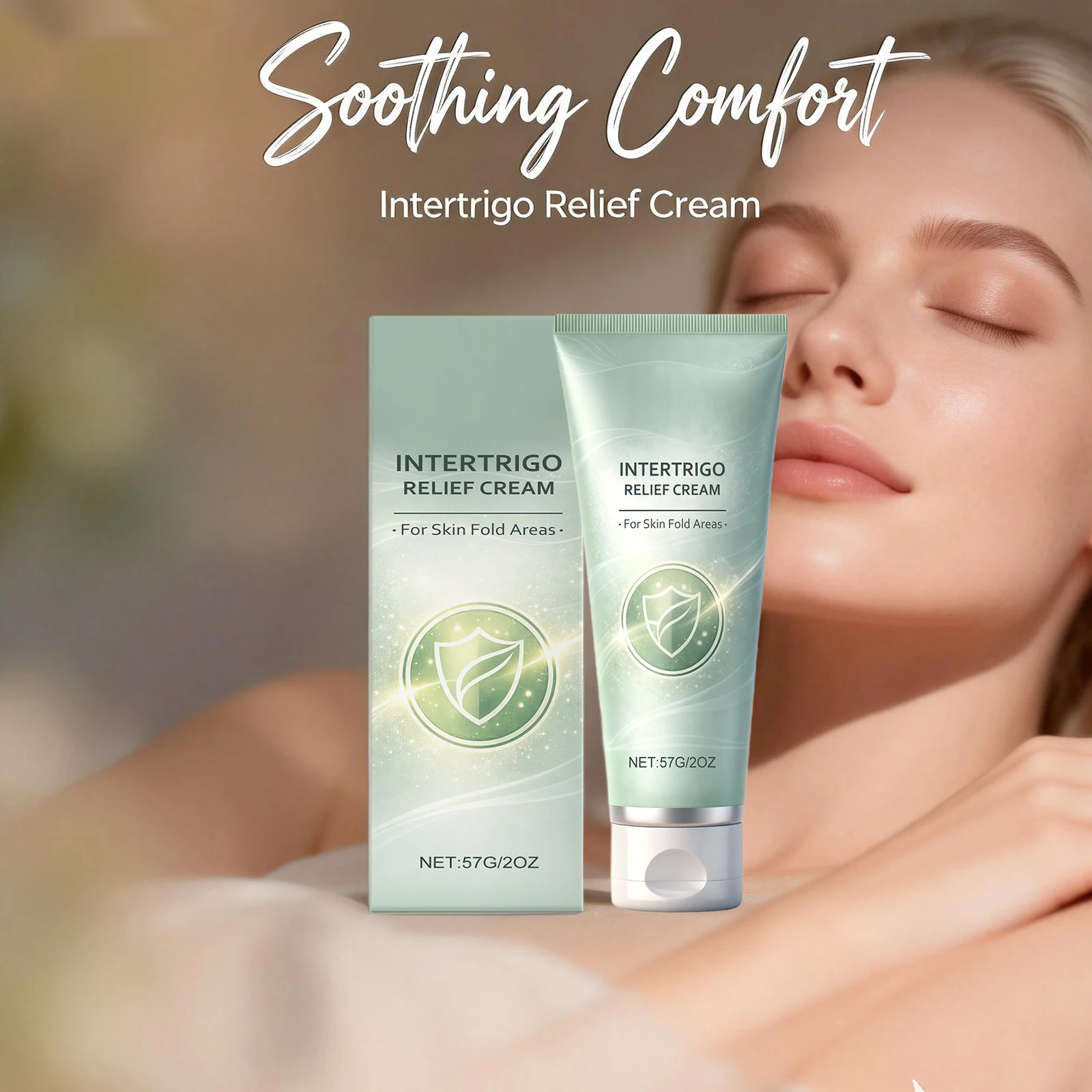 

Intertrigo Relief Cream for Body Redness Relief Skin Fold Areas Light Breathable Long Lasting Hydrating Brighten Body Skin Care