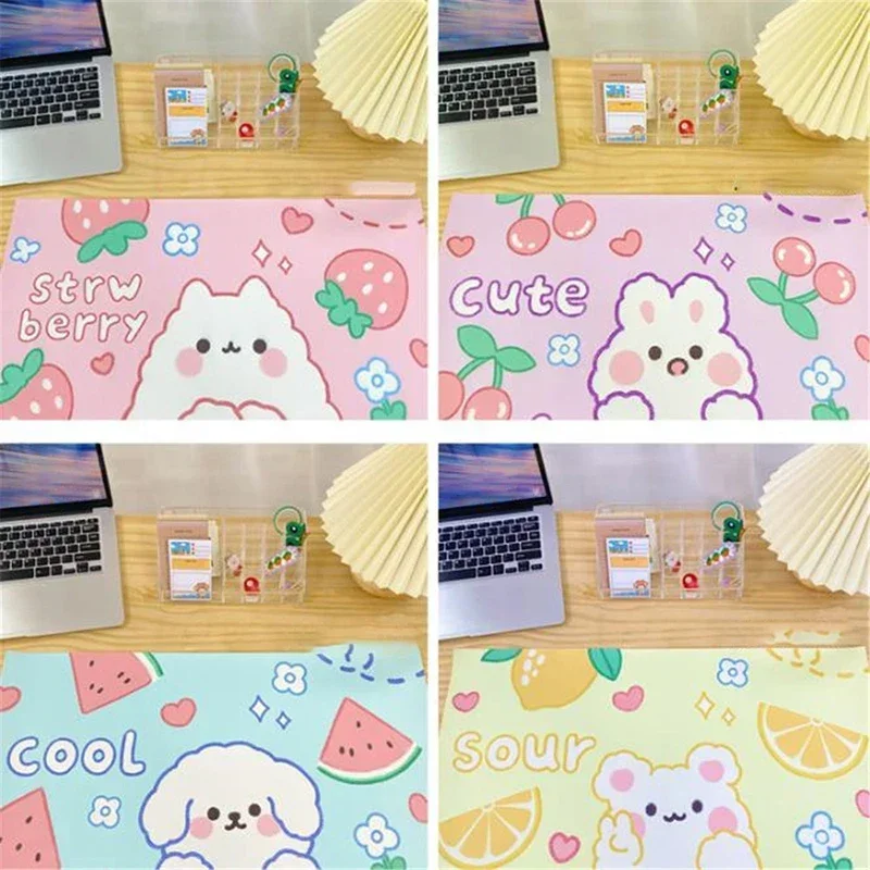 Imagem -06 - Grande Tapete de Rato Kawaii Antiderrapante Mesa de Trabalho Tapete de Mesa Estudante Bonito Urso Coelho Mouse Almofada Grande Jogo Esteira de Mesa Organizador