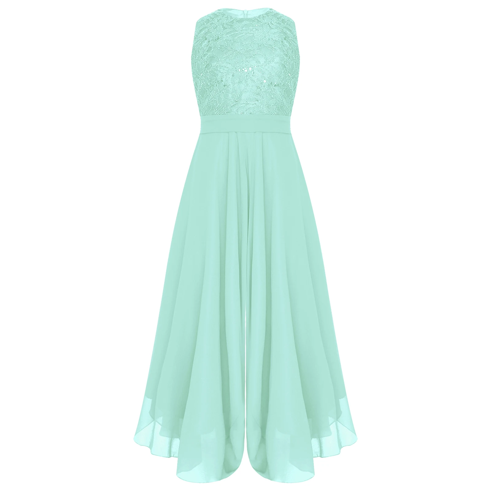 Mono elegante de baile lírico para niñas, Ropa de baile de encaje Floral, peleles de Ballet para adolescentes, pantalones de gasa para actuación de baile de salón