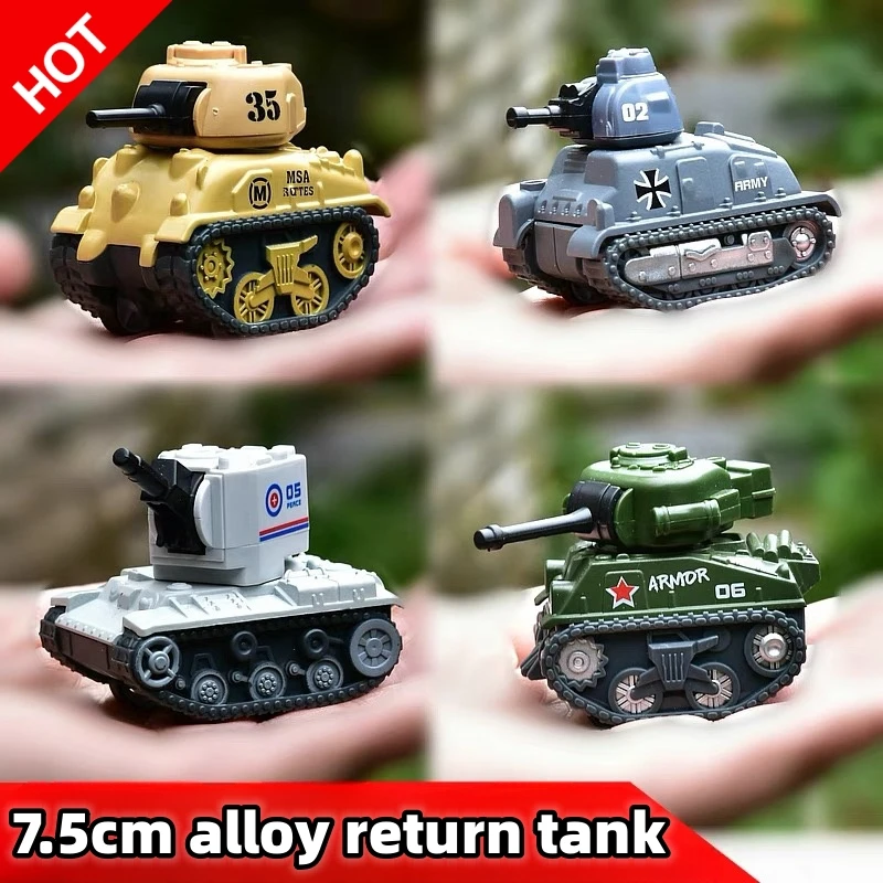 

Tank Model Pint-sized Pull Back 1: 64 Kids Educational Living Room Play Mini Mobile Vehicle Cars festival birthday Kid gift Toy