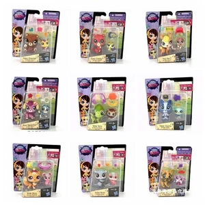 Hasbro Littlest Pet Shop Cat Rare toy Dolls Stands Stands Hair Short Collection Original Bobble Head Toys For Children Gifts 12 Main Sales Dolls Balances the Head - №5