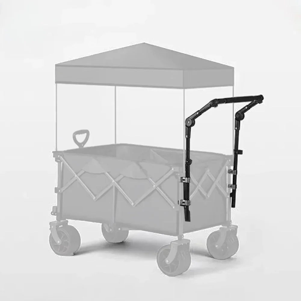 1x brandneue faltbare Klapp wagen Schub griff Wagen wagen Ausrüstung schwarz leichtes ausziehbares Wagen wagen griff Zubehör