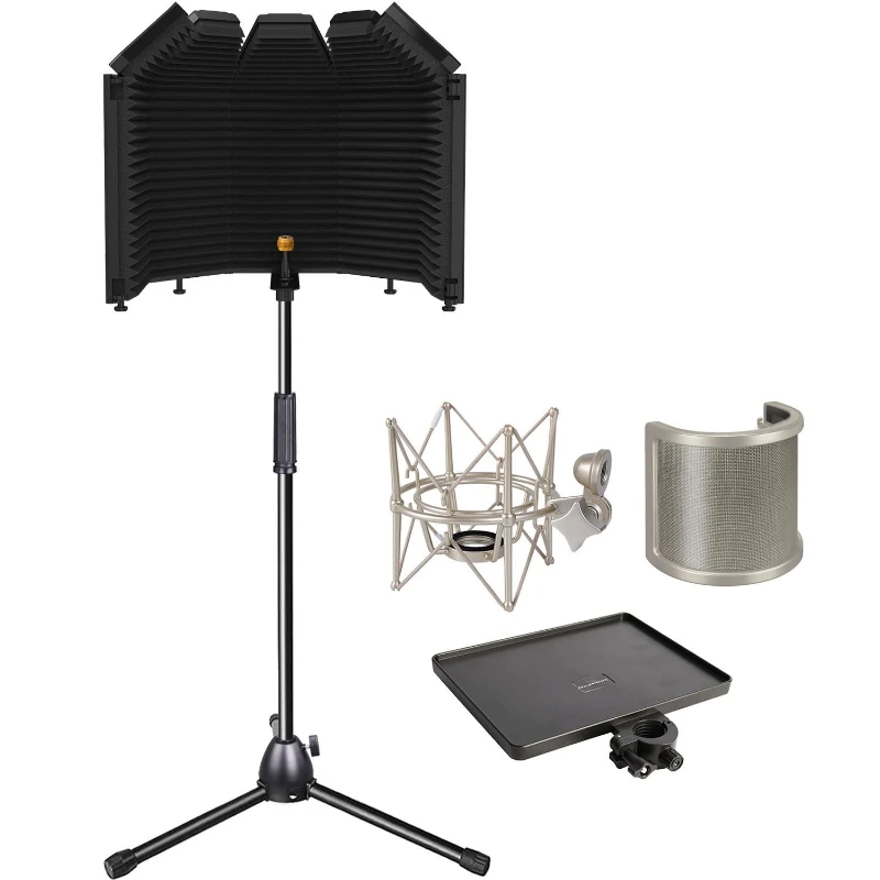 

Special recording stand for microphone, floor-to-ceiling microphone sound insulation cover shelf