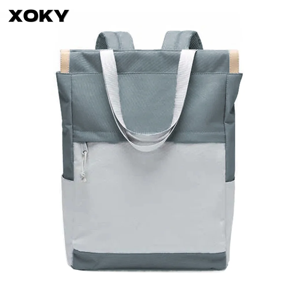 

﻿ XOKY Laptop Backpack Large Capacity Schoolbag Female College Student Commuter Computer Bag Minimalist Female Handheld Backpack