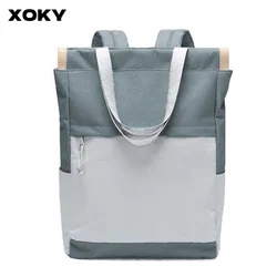 ﻿ XOKY Laptop Backpack Large Capacity Schoolbag Female College Student Commuter Computer Bag Minimalist Female Handheld Backpack