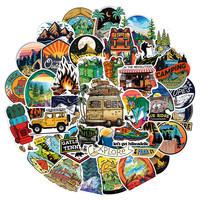10/30/50/100pcs Outdoor Hiking Camping Stickers Cartoon Decal Skateboard Phone Laptop Car Luggage Bike Cool Waterproof Sticker