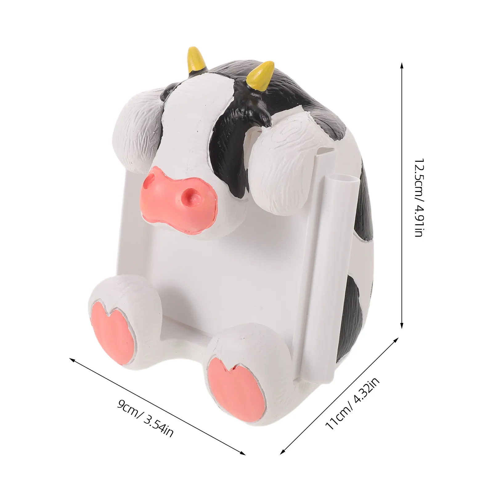 Pop Up Note Dispenser Suction Base Cow Desk Memo Holder for 3x3 Square Adhesive Notes Office Classroom Desktop Organizer