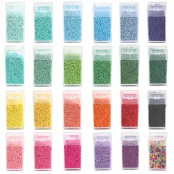 1000/3000pcs 2mm Czech Glass Seed Beads Tube Shape Boxed Beads Accessories For Jewelry Making DIY Bracelet Material Supplier