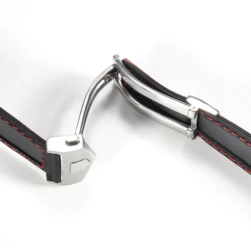 Cinturino per orologio di alta qualità per Tag heuer MONACO CARREA F1 Cinturino in PELLE di VECCA Cinturino da 22 mm Punti rossi Cinturini in vera pelle