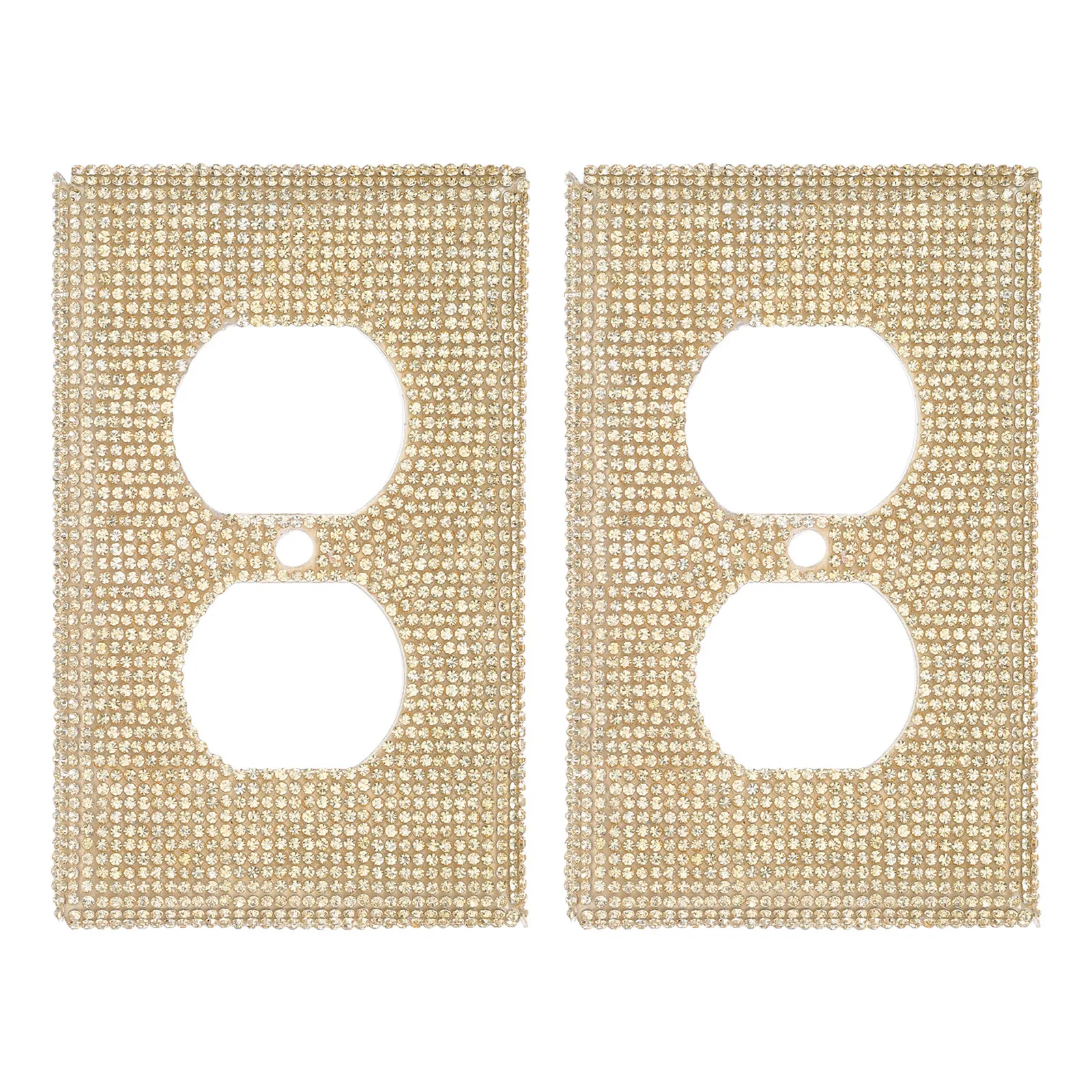 

2pcs Outlet Covers Shiny Light Switch Cover Plate Wallplate For Decorator Light Switches Outlet Faceplates For Bedroom