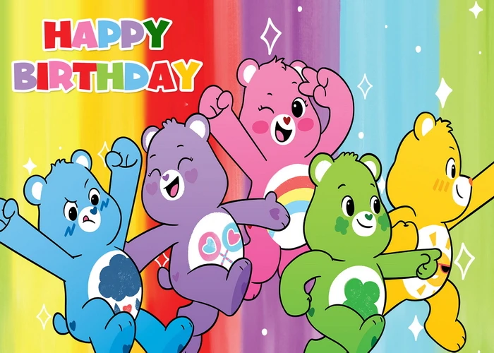 Care Bears Theme Birthday Party Background Decorations Love Rainbow Bear for Girl Birthday Party Favors Baby Shower Photography