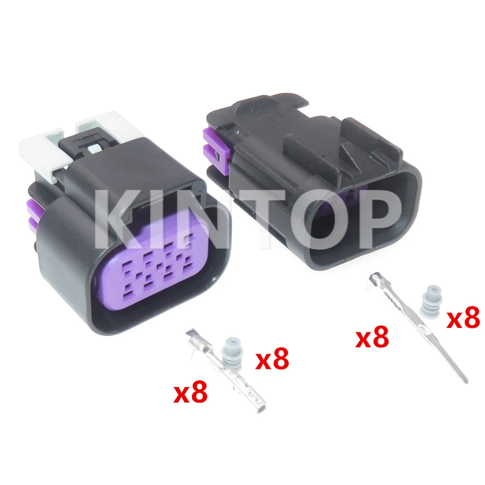 1 Set 8 Pins AC Assembly Auto Throttle Valve Electrical Connector 15326835 15326839 Car Male Plug Female Waterproof Socket